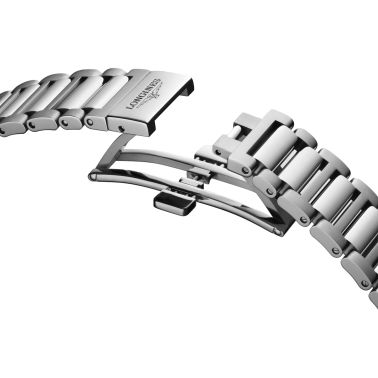 Montre Longines Conquest automatique cadran champagne bracelet acier 38 mm L3.720.4.62.6