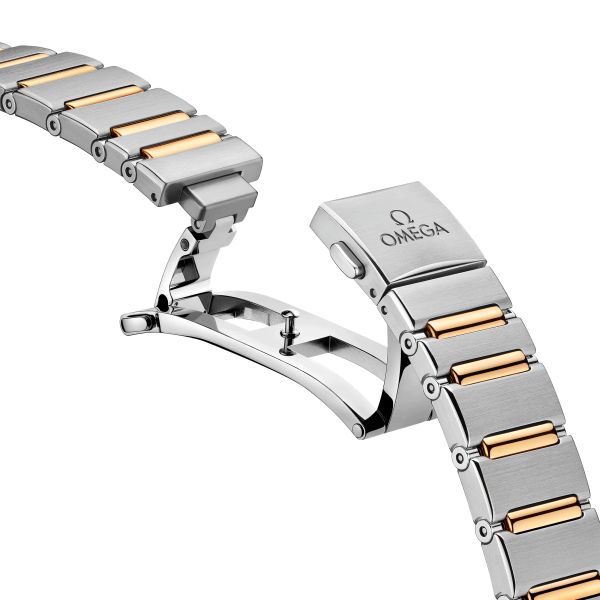 Montre Omega Constellation Météorite automatique or jaune & acier cadran or bracelet acier 29 mm