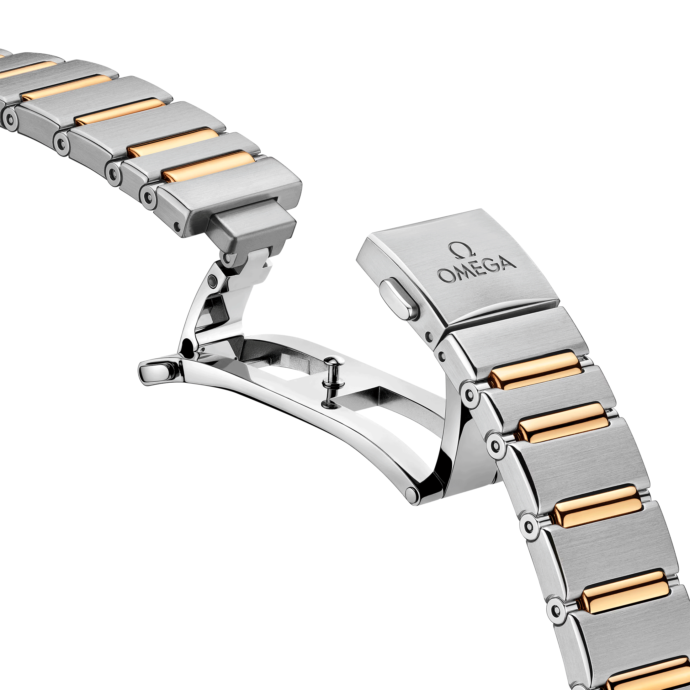 Montre Omega Constellation Météorite automatique or jaune & acier cadran or bracelet acier 29 mm