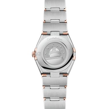 Montre Omega Constellation Météorite quartz or sedna & acier cadran lilas bracelet acier 25 mm