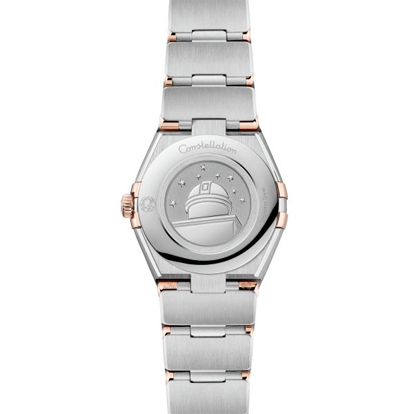 Montre Omega Constellation Météorite quartz or sedna & acier cadran lilas bracelet acier 25 mm