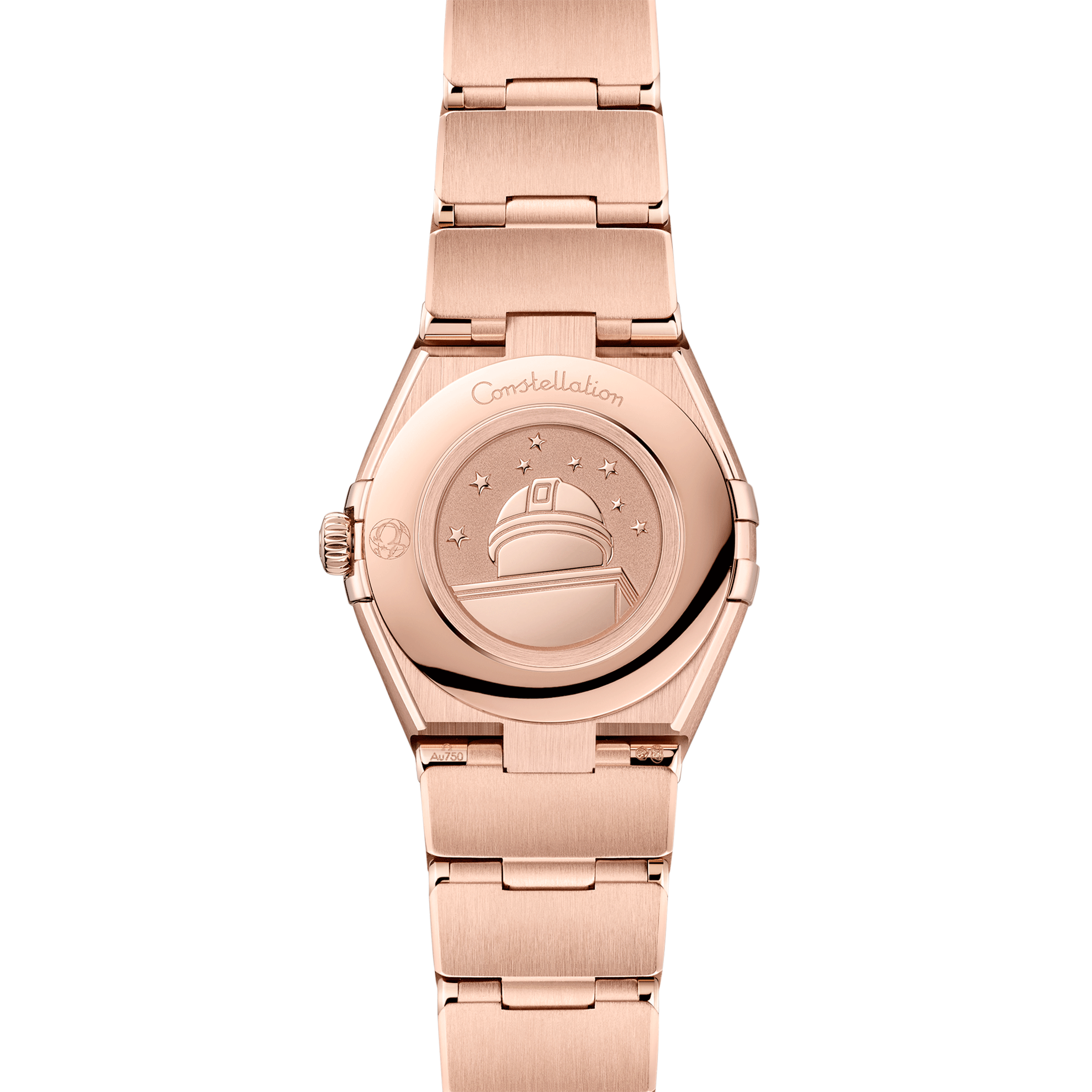 Montre Omega Constellation Météorite Or Sedna quartz cadran or bracelet or rose 25 mm