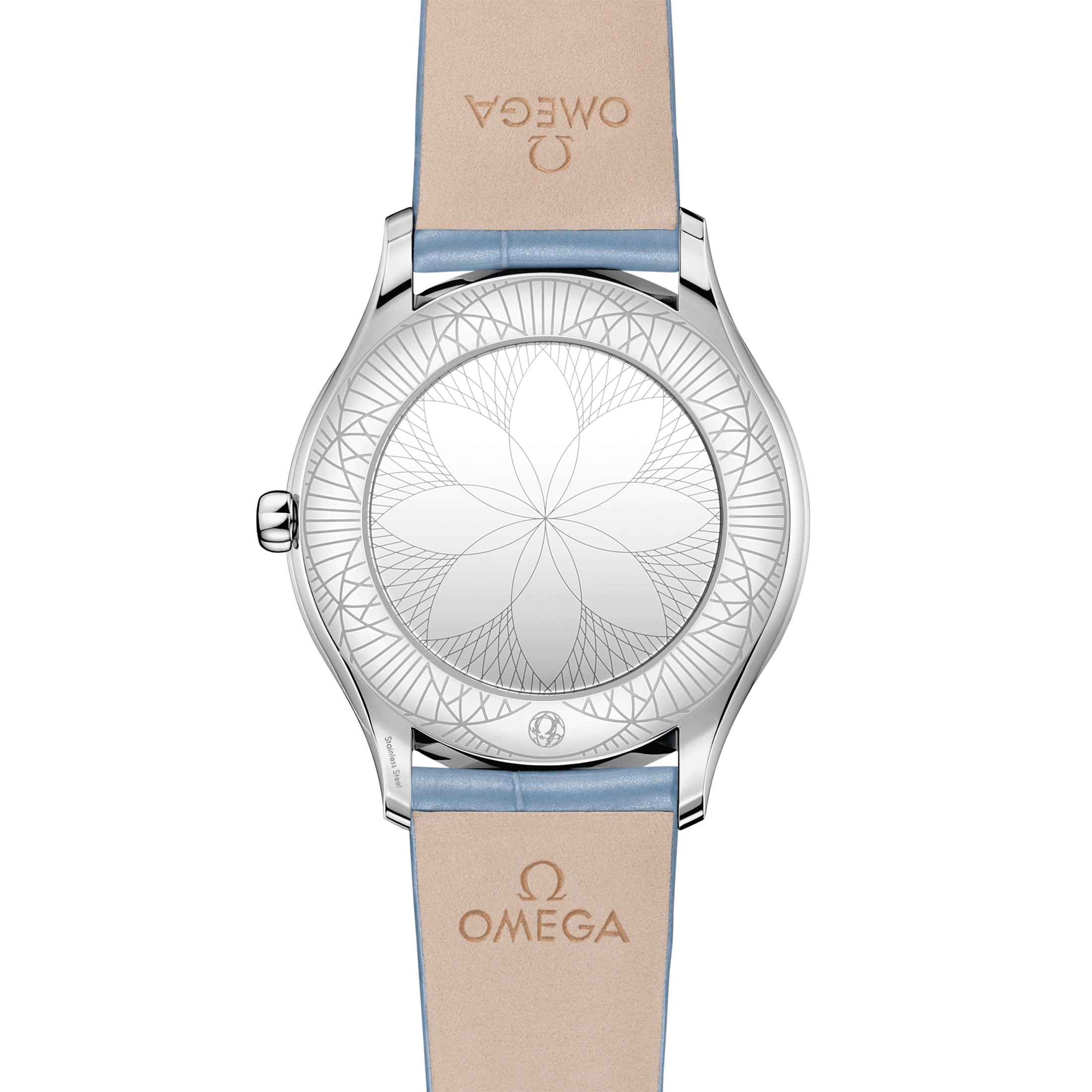 Omega De Ville Trésor quartz blue dial blue leather strap 36 mm