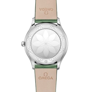 Omega De Ville Trésor quartz green dial green leather strap 36 mm