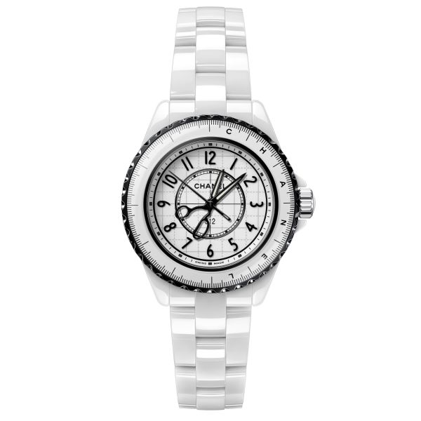 CHANEL J12 Couture automatic watch black and gold dial ceramic bracelet 33 mm