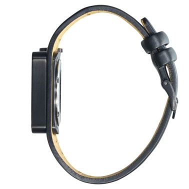 Montre Lip BIG TV Automatique PVD Noir cadran noir bracelet cuir 35 x 35 mm