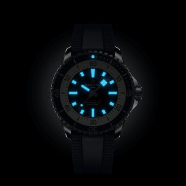Montre Breitling Superocean automatique cadran bleu bracelet caoutchouc bleu 42 mm A17375E71C1S1