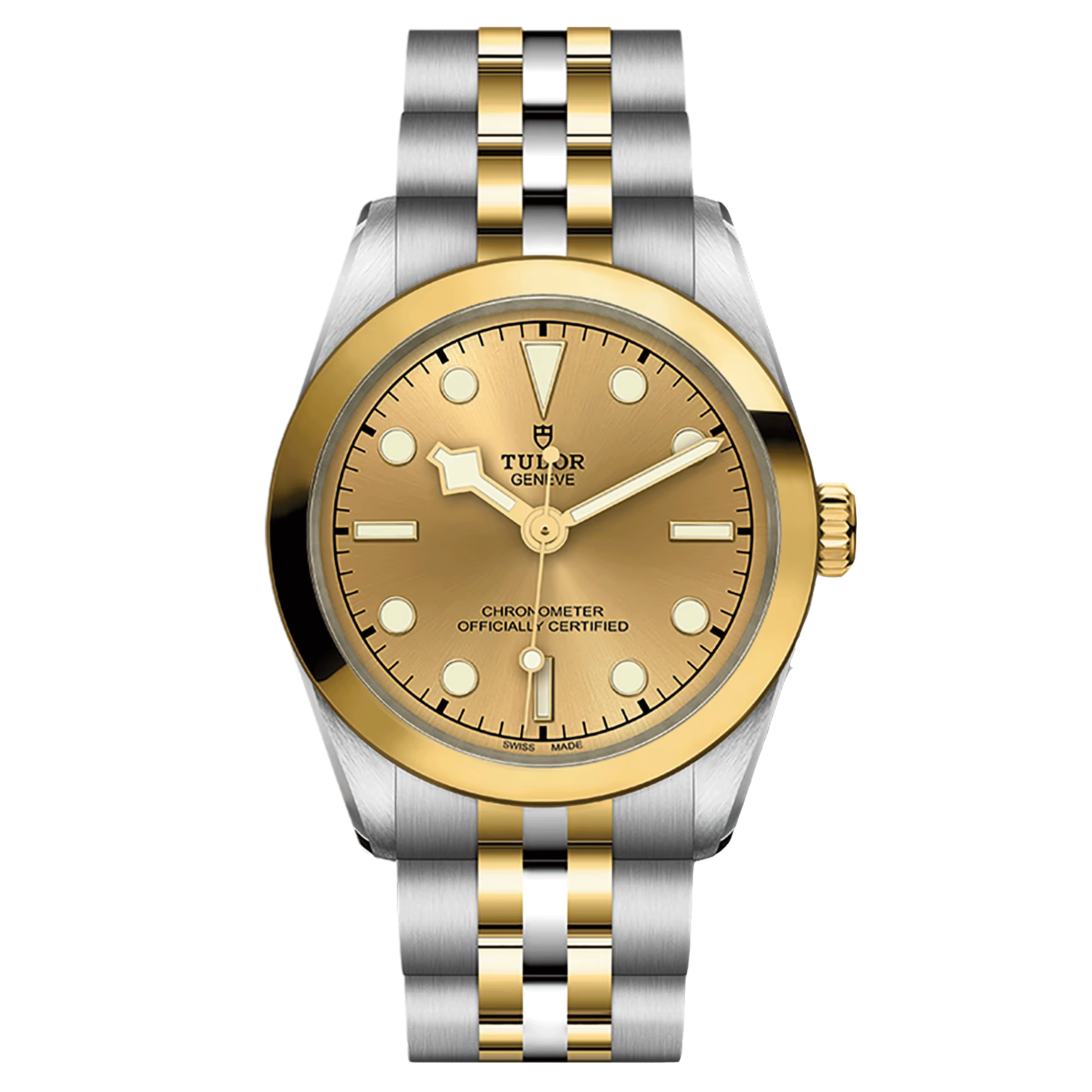 Tudor Black Bay 31 COSC S&G automatic watch champagne dial stainless steel and yellow gold bracelet 31 mm