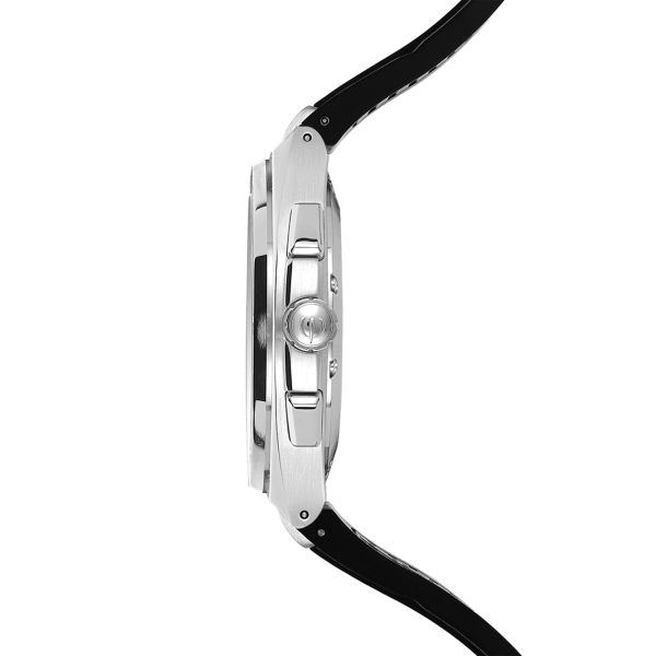 Herbelin Cap Camarat quartz chronograph black dial rubber strap 42 mm