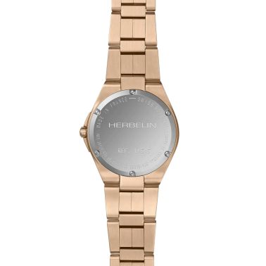 Montre Herbelin Cap Camarat Dame Quartz PVD or rose cadran nacre bracelet acier 33 mm