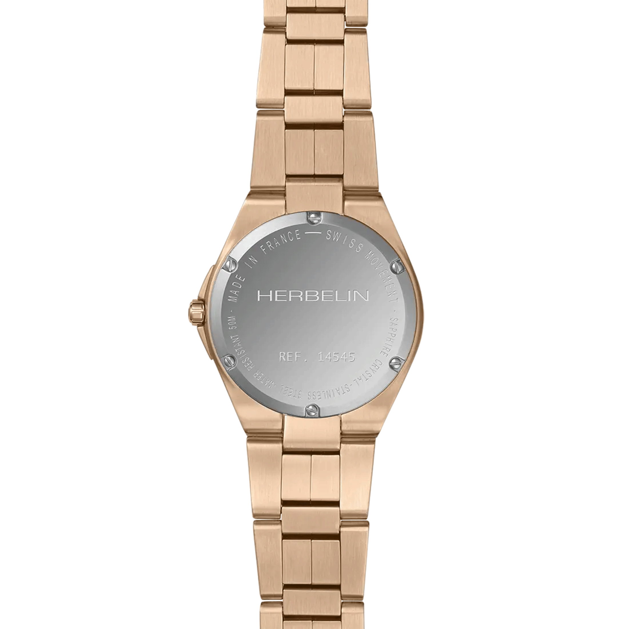 Montre Herbelin Cap Camarat Dame Quartz PVD or rose cadran nacre bracelet acier 33 mm