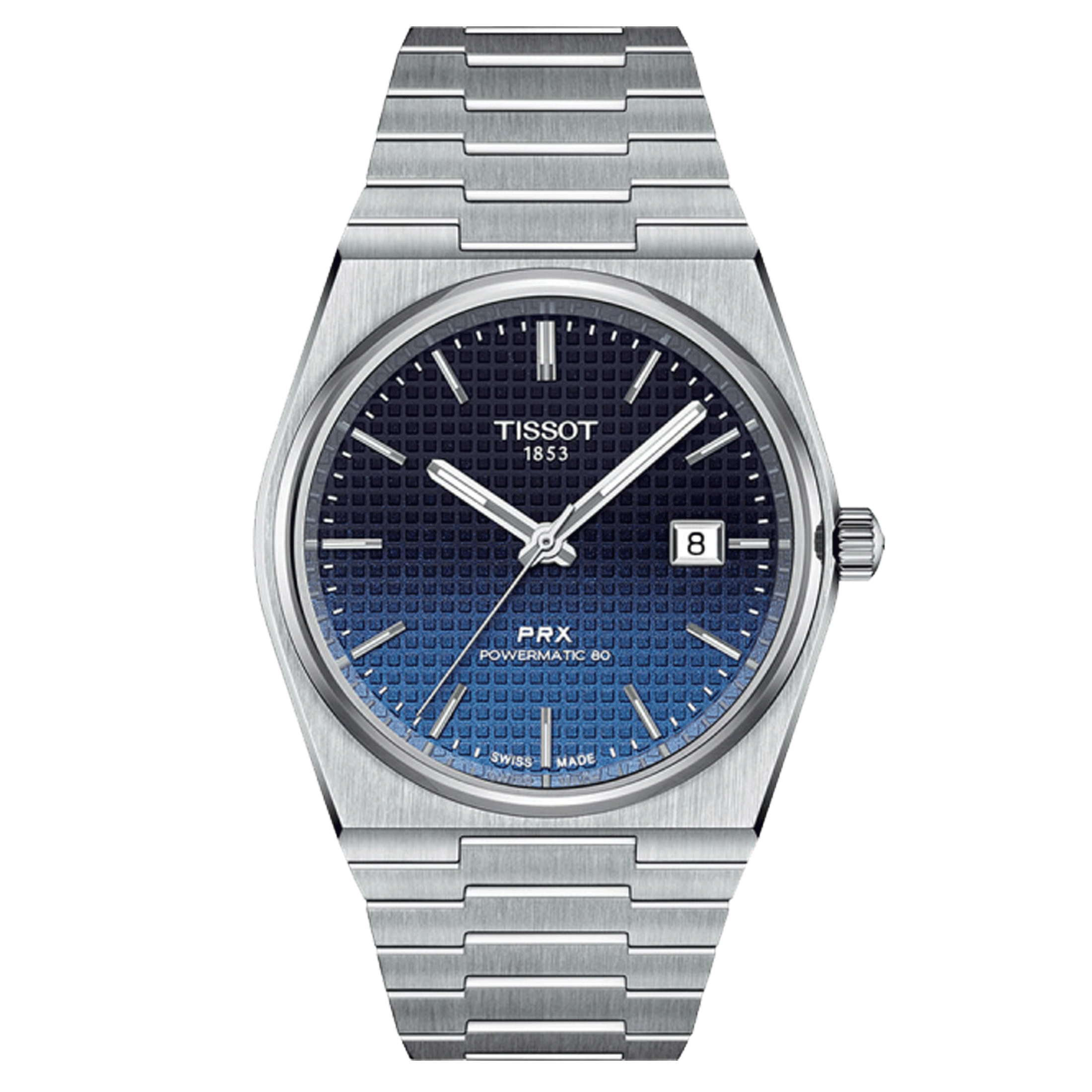 Montre Tissot PRX Powermatic 80 automatique cadran bleu nuit bracelet acier 40 mm T137.407.11.051.01