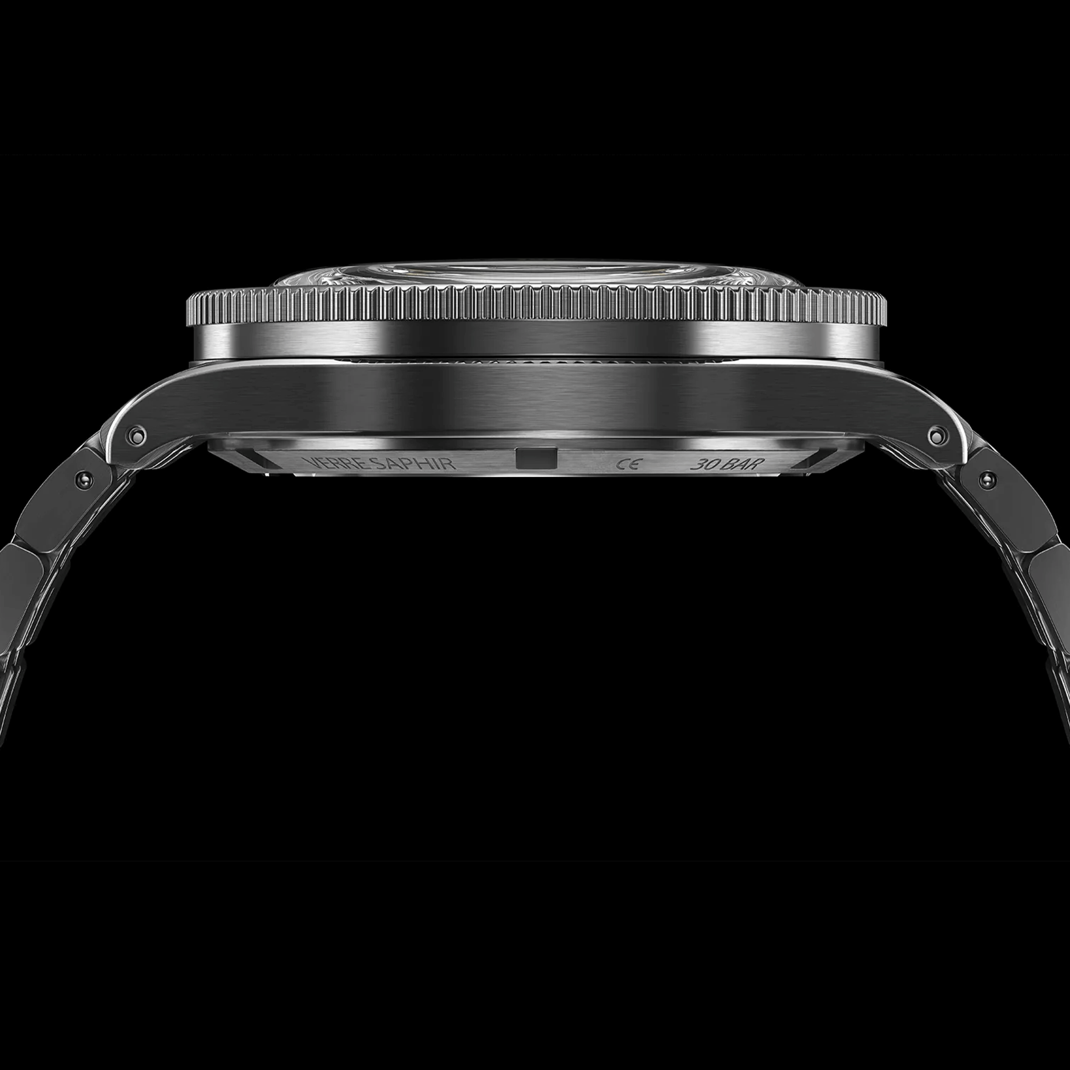 Montre Yema Superman Skin Diver Slim CMM.20 automatique cadran noir bracelet acier 39 mm