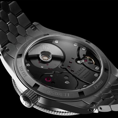 Montre Yema Superman Skin Diver Slim CMM.20 automatique cadran noir bracelet acier 39 mm