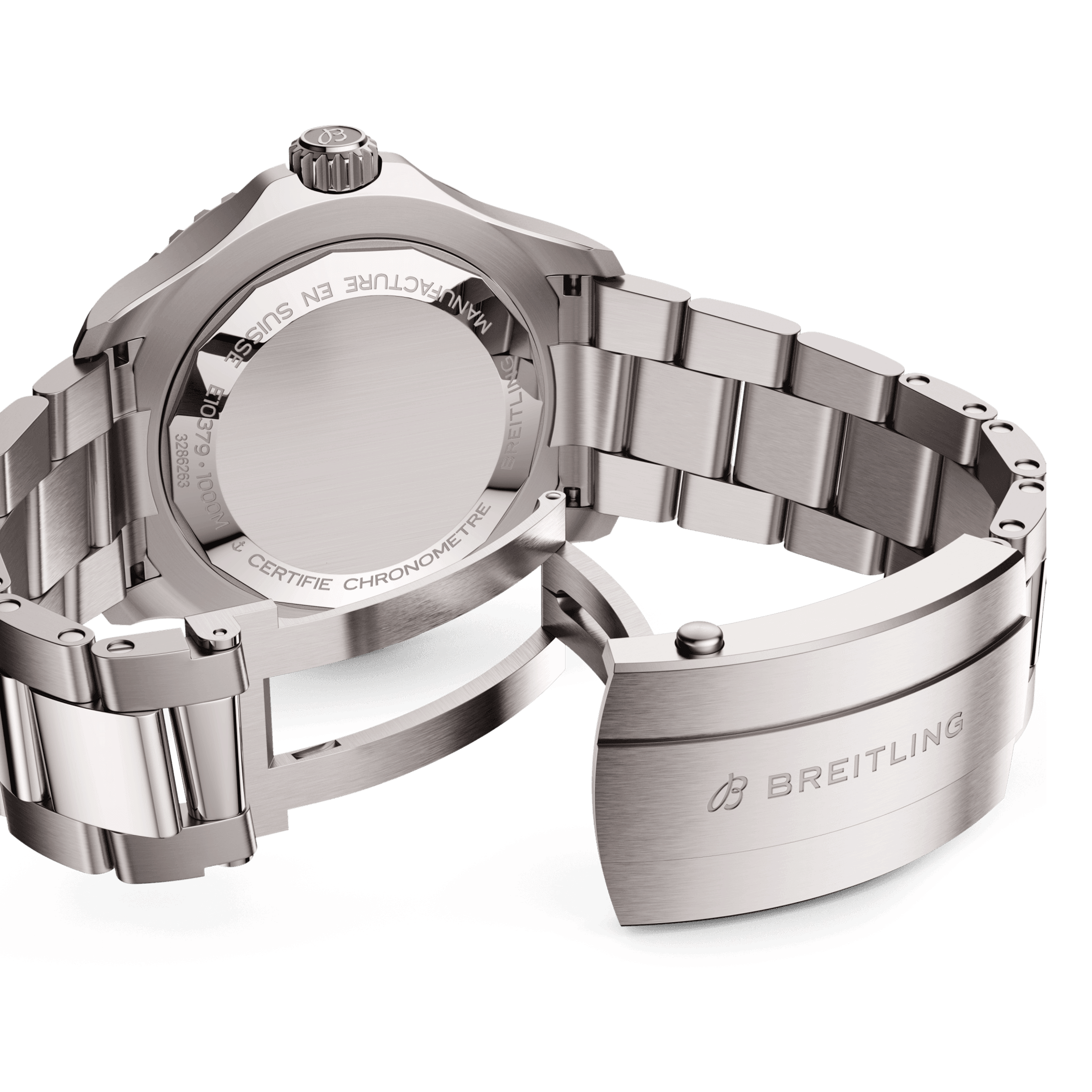 Breitling Superocean Super Diver automatic watch grey camouflage dial titanium bracelet 46 mm E10379351B1E1