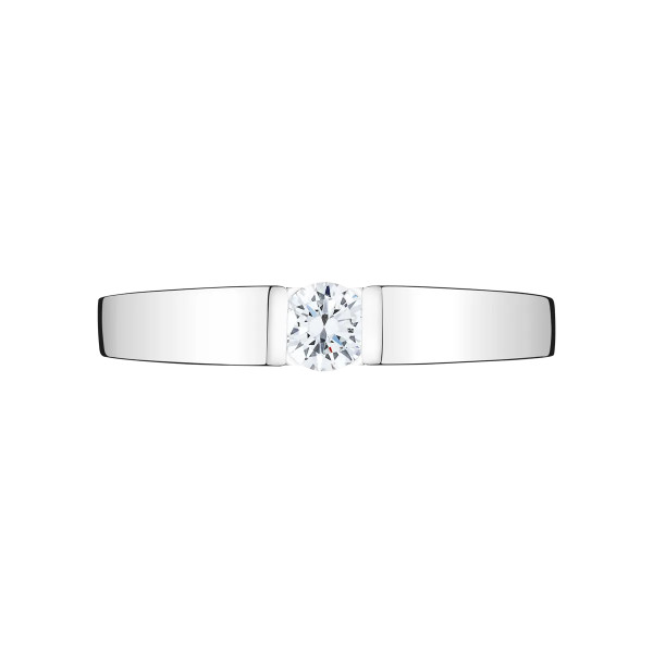 Solitaire Audacieuse en or blanc et diamant