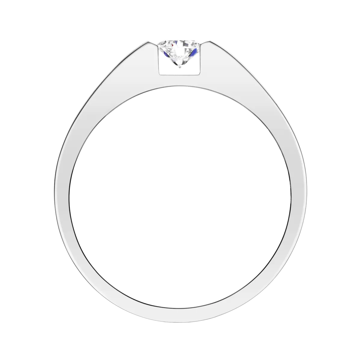 Solitaire Audacieuse en or blanc et diamant