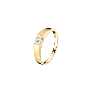 Lepage Audacieuse engagement ring in yellow gold and diamond