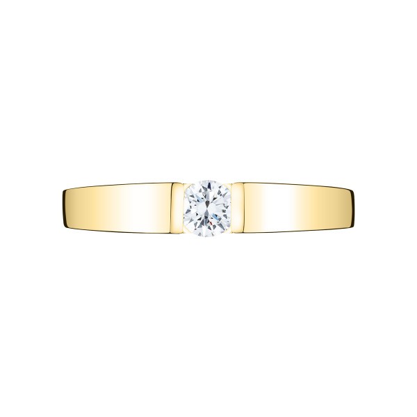 Solitaire Lepage Audacieuse en or jaune diamant
