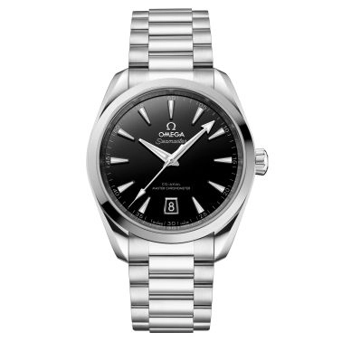 Montre Omega Seamaster Aqua Terra 150m Co-Axial Master Chronometer cadran noir bracelet acier 38 mm