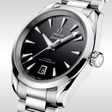 Montre Omega Seamaster Aqua Terra 150m Co-Axial Master Chronometer cadran noir bracelet acier 38 mm