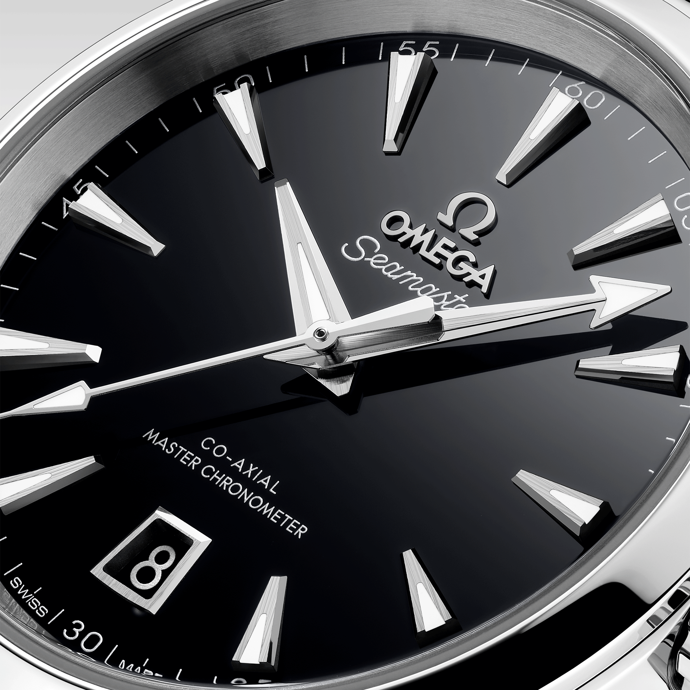 Montre Omega Seamaster Aqua Terra 150m Co-Axial Master Chronometer cadran noir bracelet acier 38 mm