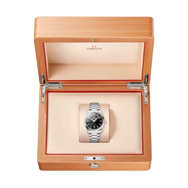 Montre Omega Seamaster Aqua Terra 150m Co-Axial Master Chronometer cadran noir bracelet acier 38 mm