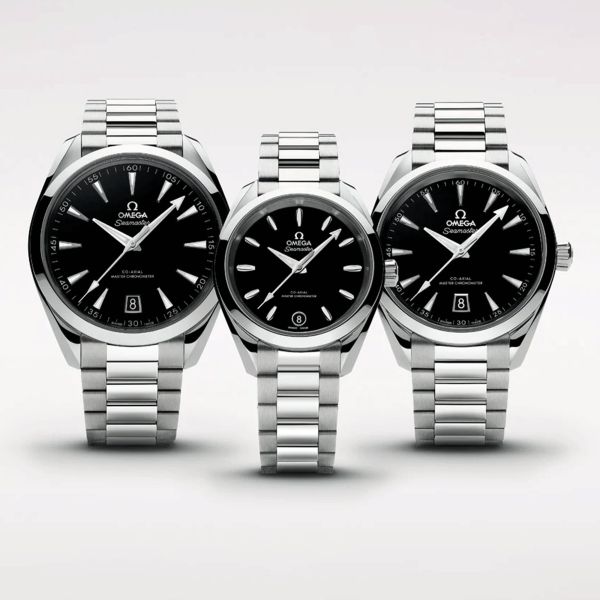 Montre Omega Seamaster Aqua Terra 150m Co-Axial Master Chronometer cadran noir bracelet acier 38 mm