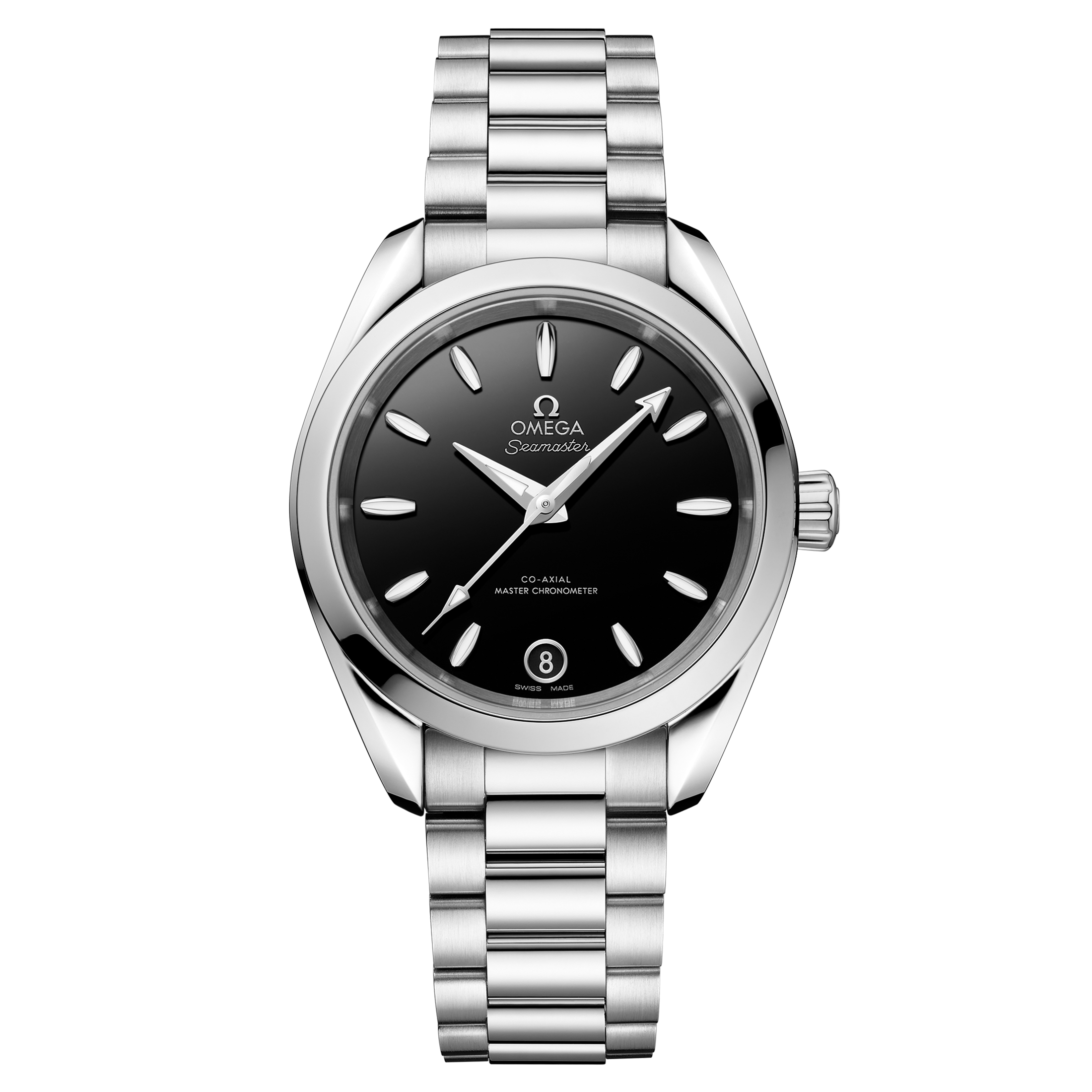 Montre Omega Seamaster Aqua Terra 150m Co-Axial Master Chronometer cadran noir bracelet acier 34 mm