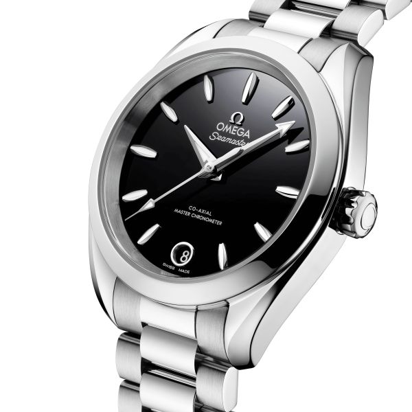 Montre Omega Seamaster Aqua Terra 150m Co-Axial Master Chronometer cadran noir bracelet acier 34 mm