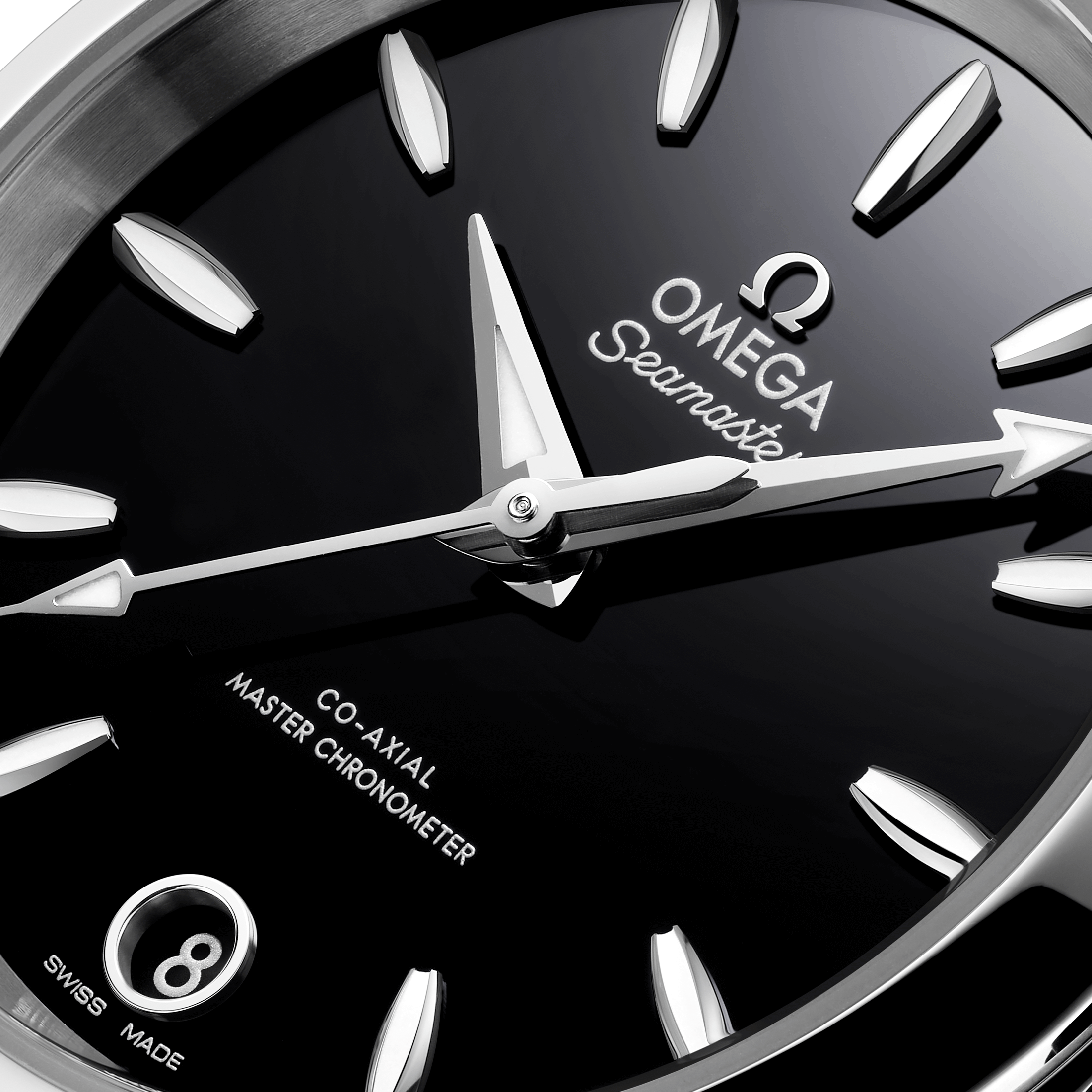 Montre Omega Seamaster Aqua Terra 150m Co-Axial Master Chronometer cadran noir bracelet acier 34 mm