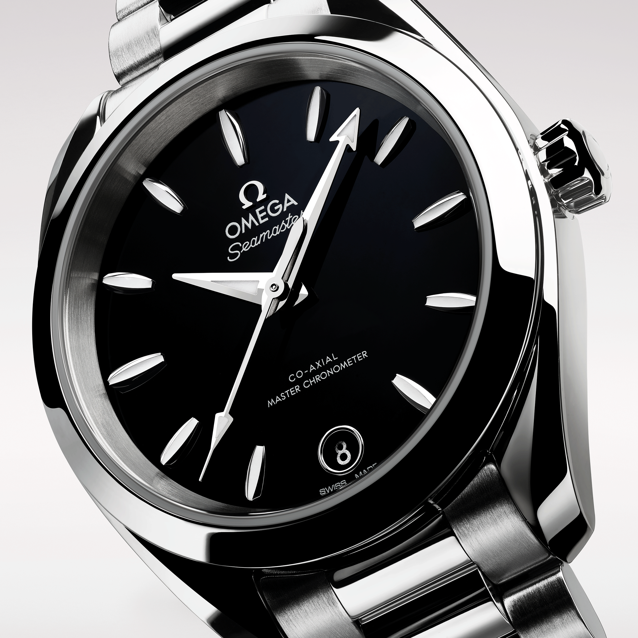 Montre Omega Seamaster Aqua Terra 150m Co-Axial Master Chronometer cadran noir bracelet acier 34 mm