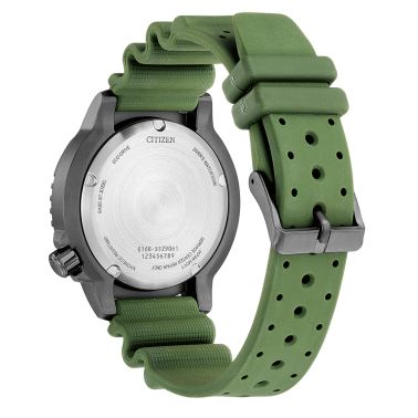 Citizen Promaster Metropolitan Adventurer Eco-Drive green dial rubber strap 44 mm
