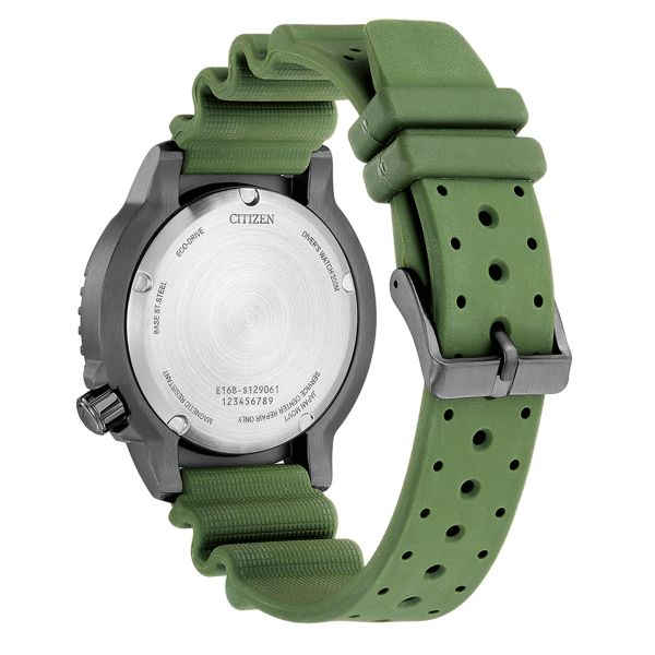 Citizen Promaster Metropolitan Adventurer Eco-Drive green dial rubber strap 44 mm