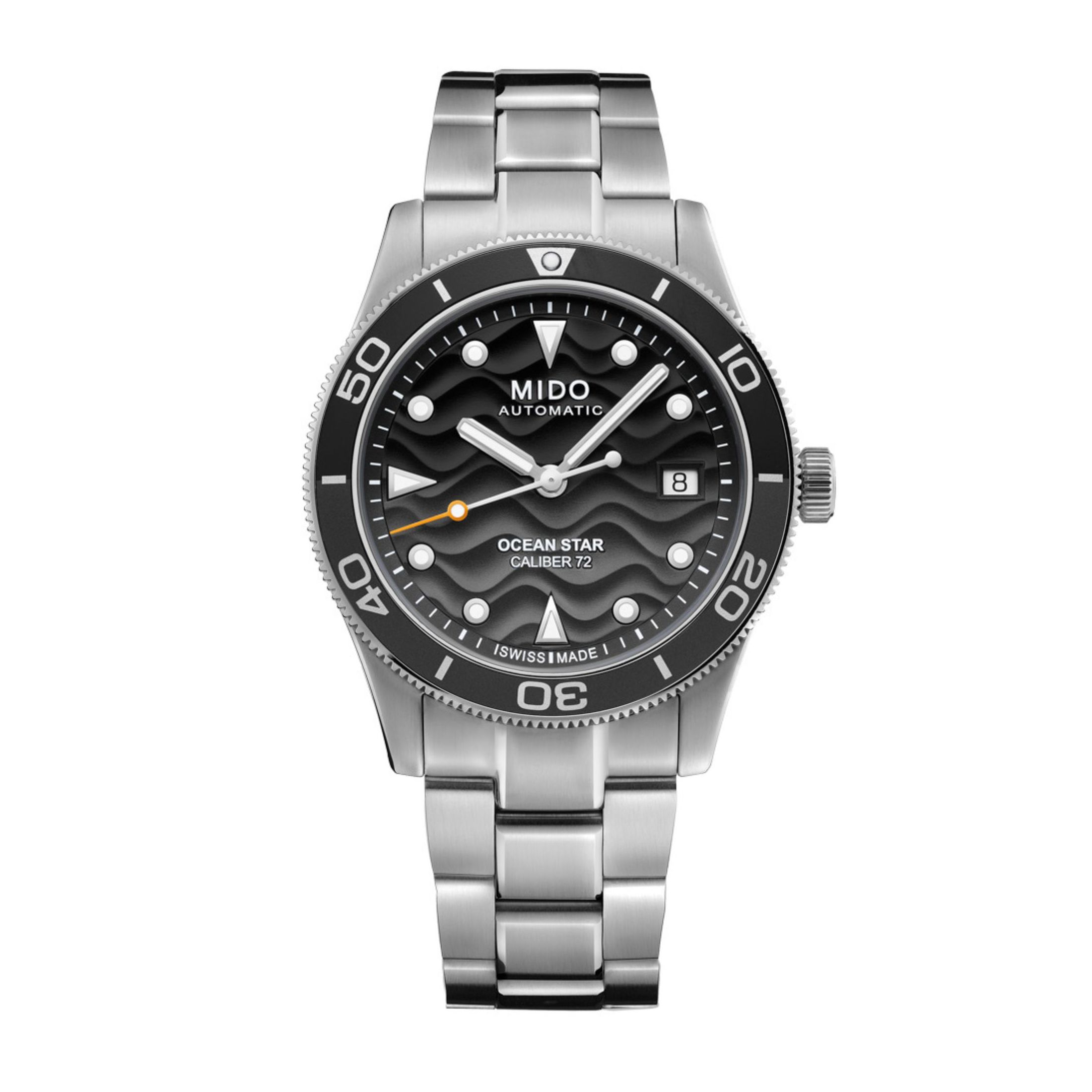 Mido Ocean Star 39 automatic watch gray dial steel bracelet 39 mm