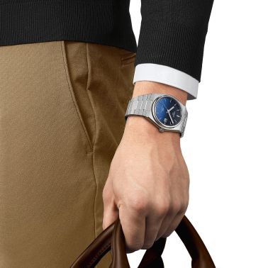 Montre Tissot PRX Powermatic 80 automatique cadran bleu nuit bracelet acier 40 mm T137.407.11.051.01