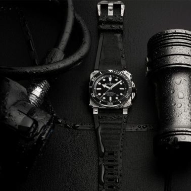 Bell & Ross BR 03 Diver Black Steel automatic black dial rubber strap 42 mm