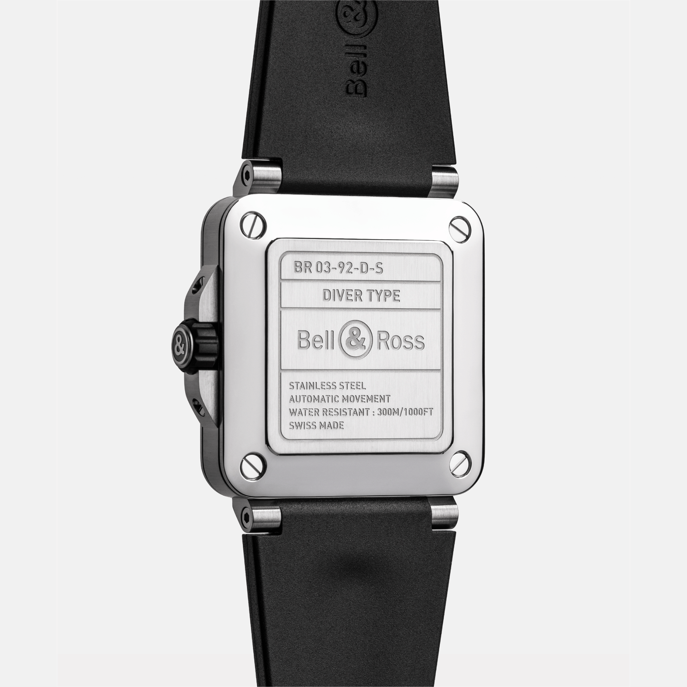 Bell & Ross BR 03 Diver Black Steel automatic black dial rubber strap 42 mm