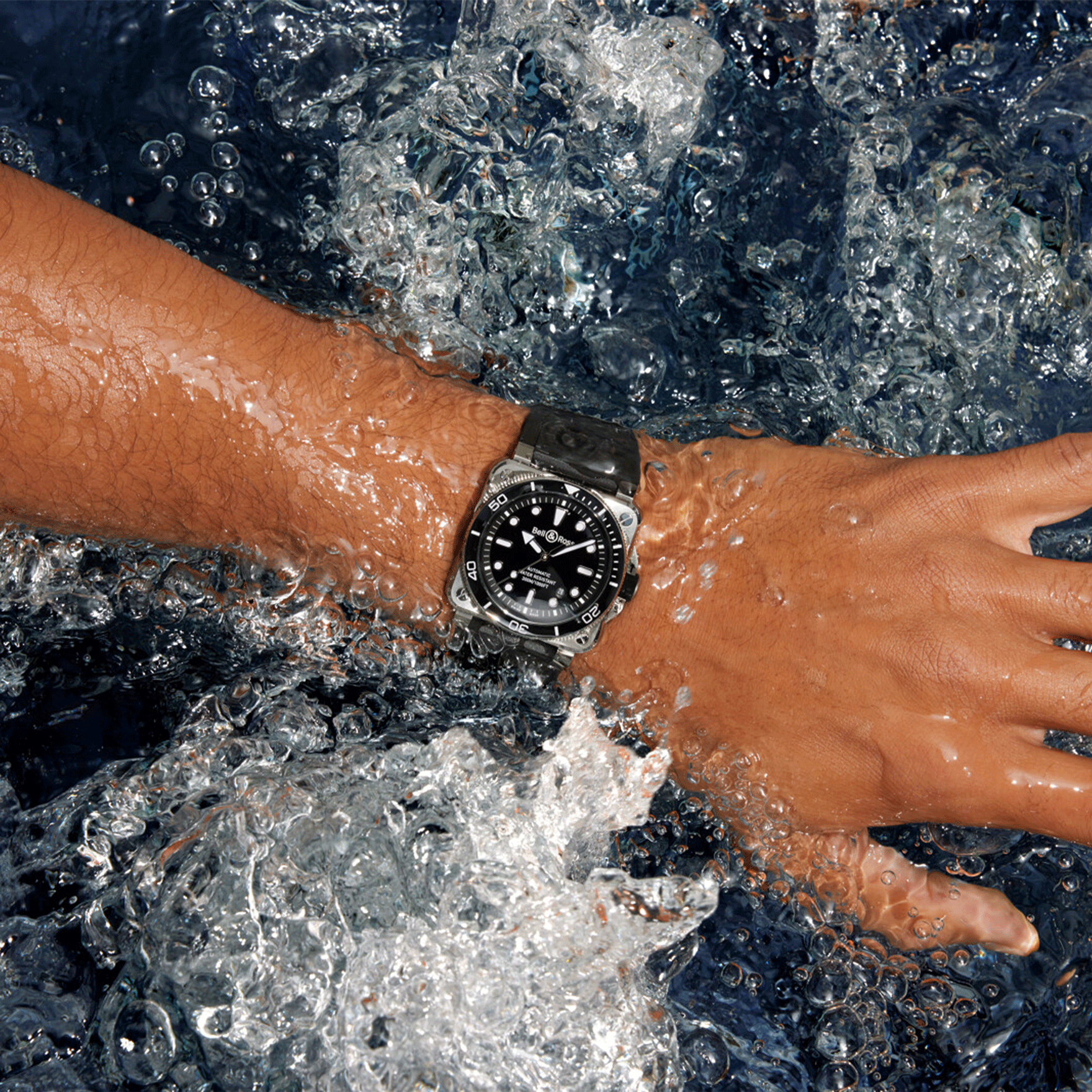 Bell & Ross BR 03 Diver Black Steel automatic black dial rubber strap 42 mm