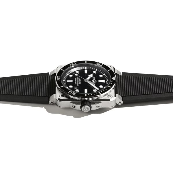 Bell & Ross BR 03 Diver Black Steel automatic black dial rubber strap 42 mm