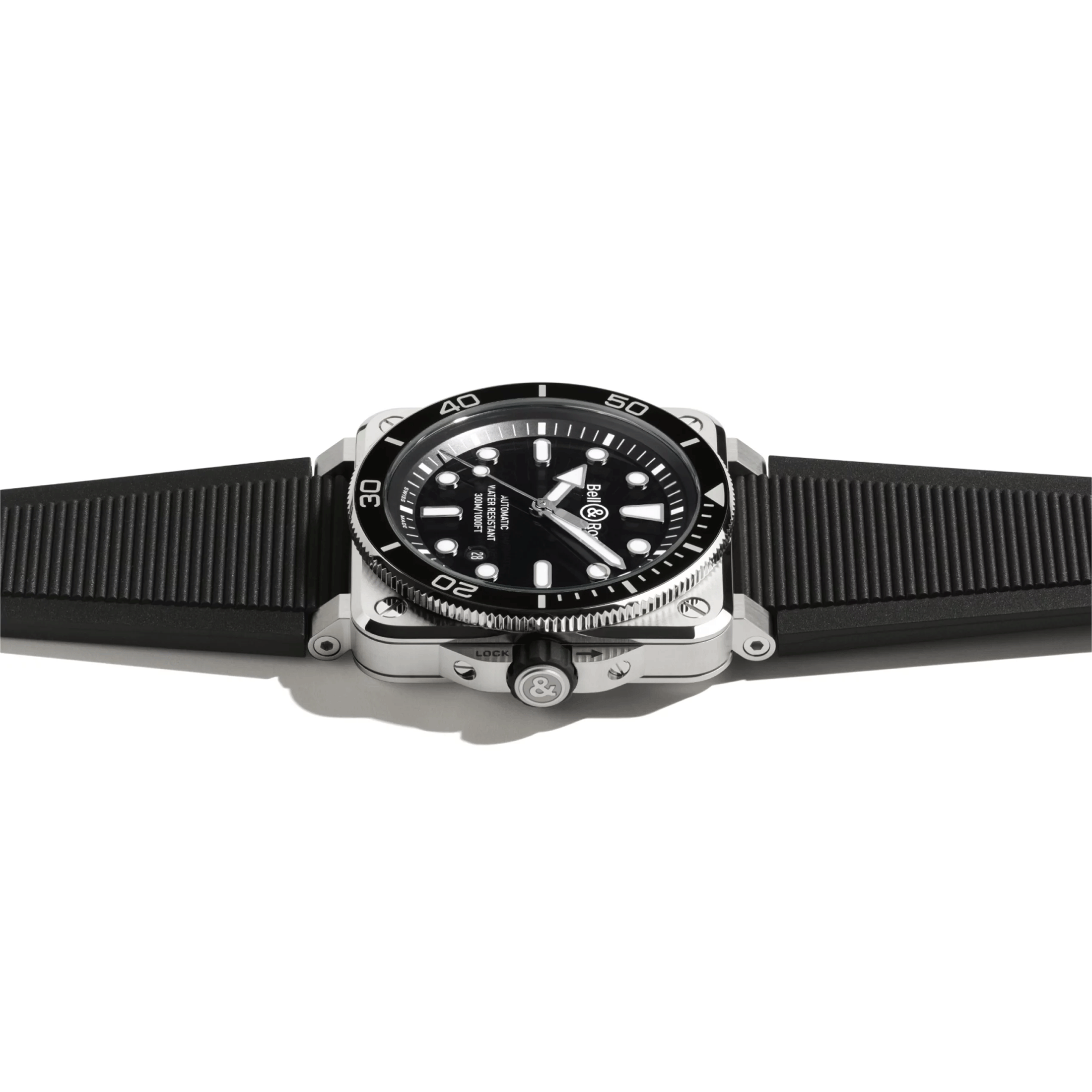 Bell & Ross BR 03 Diver Black Steel automatic black dial rubber strap 42 mm