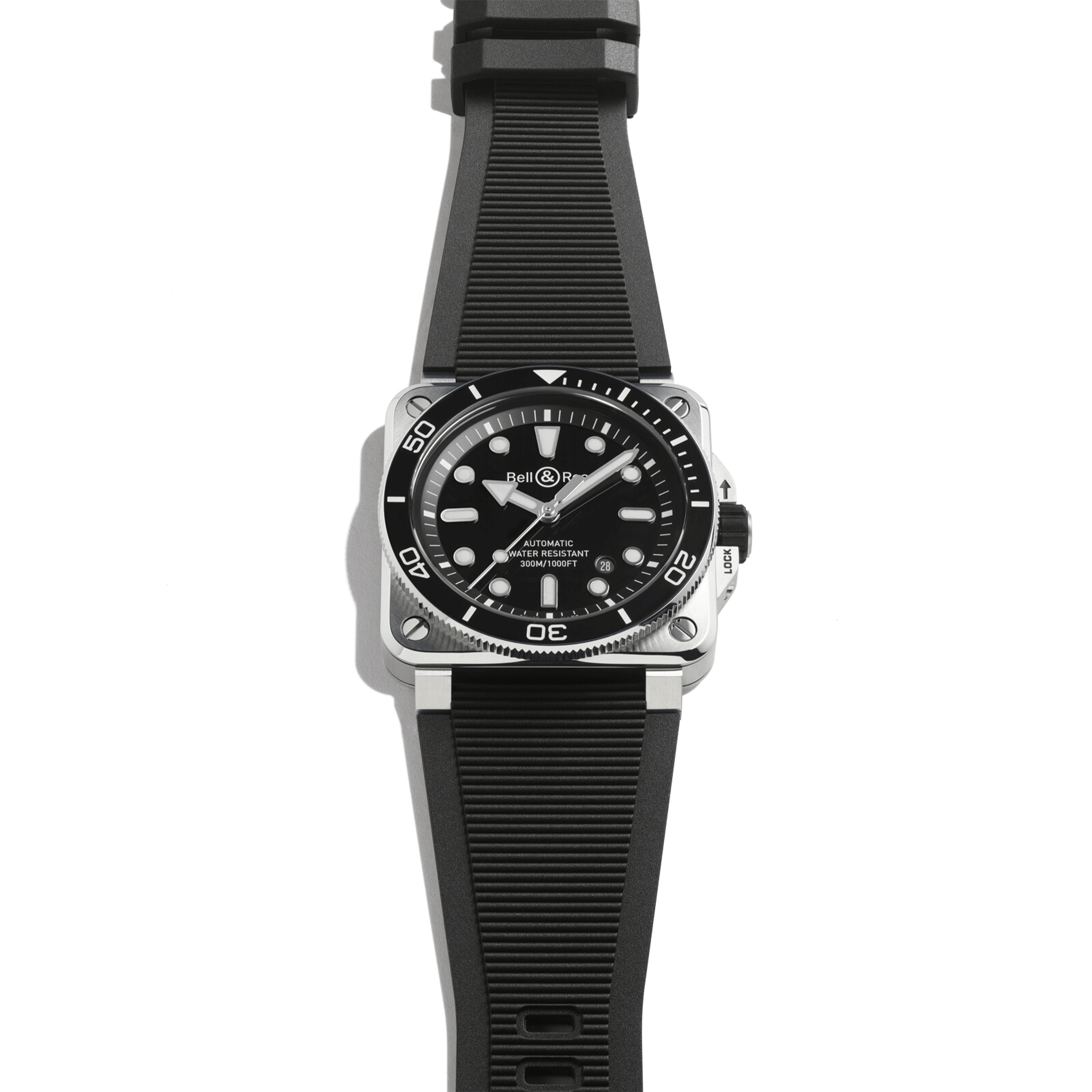 Bell & Ross BR 03 Diver Black Steel automatic black dial rubber strap 42 mm