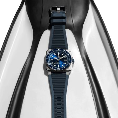 Bell & Ross BR 03 Diver Blue Steel automatic blue dial rubber strap 42 mm