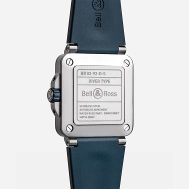 Bell & Ross BR 03 Diver Blue Steel automatic blue dial rubber strap 42 mm