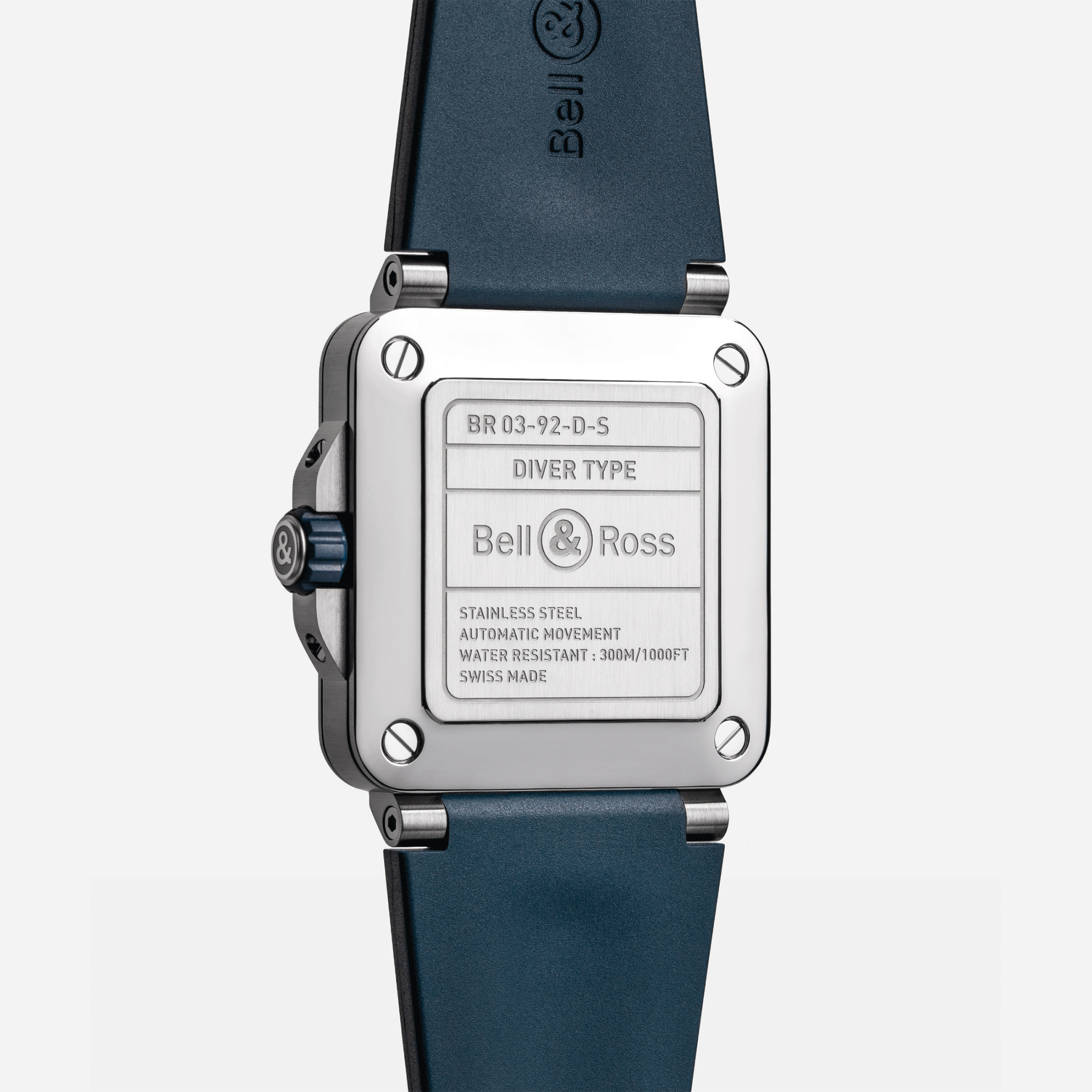 Bell & Ross BR 03 Diver Blue Steel automatic blue dial rubber strap 42 mm