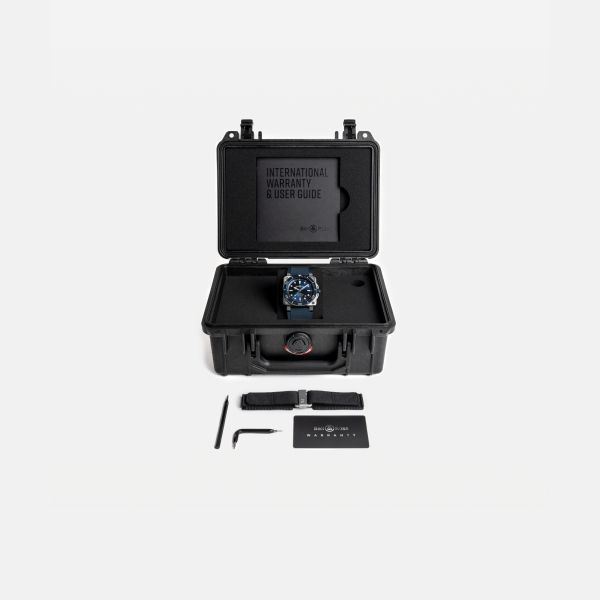 Bell & Ross BR 03 Diver Blue Steel automatic blue dial rubber strap 42 mm