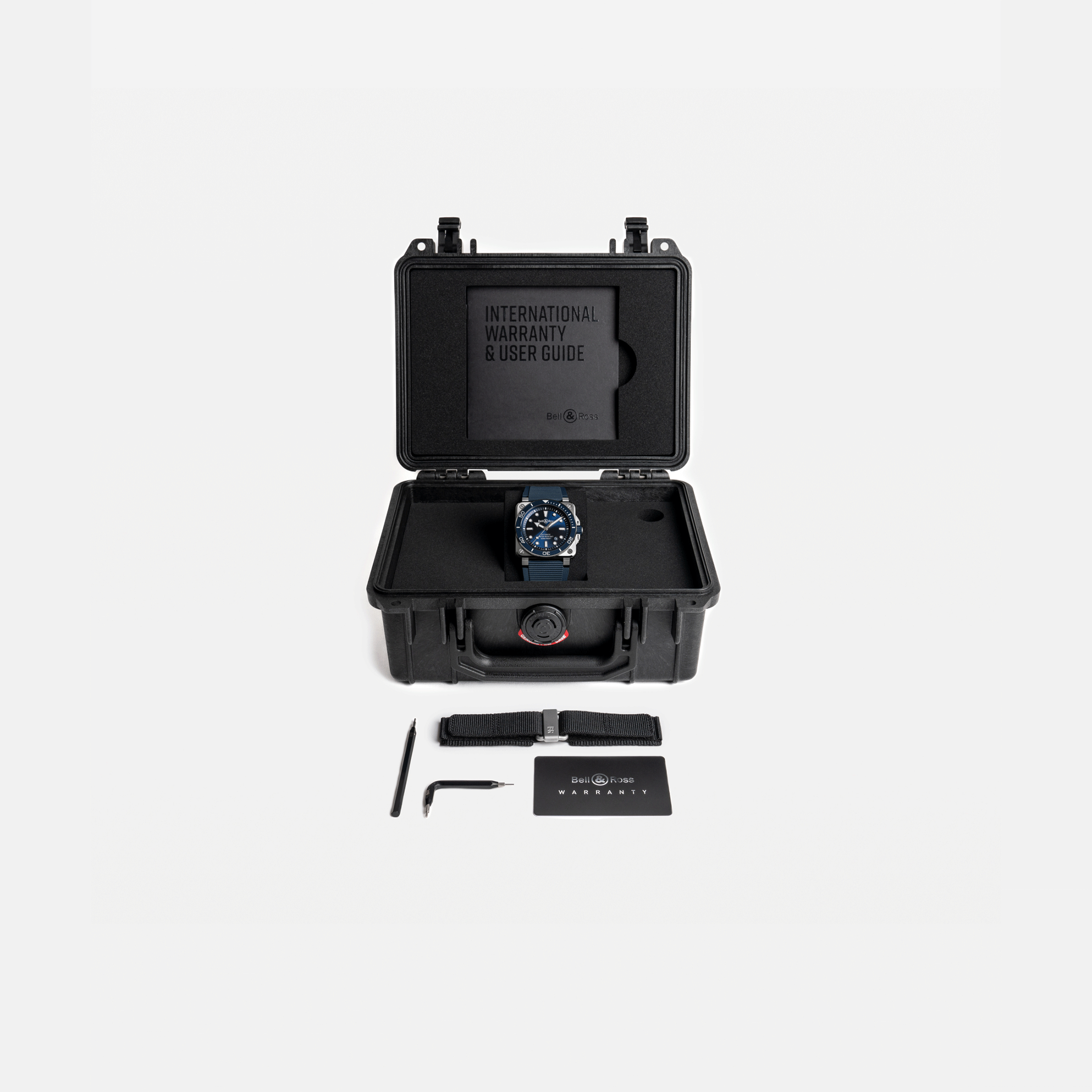 Bell & Ross BR 03 Diver Blue Steel automatic blue dial rubber strap 42 mm