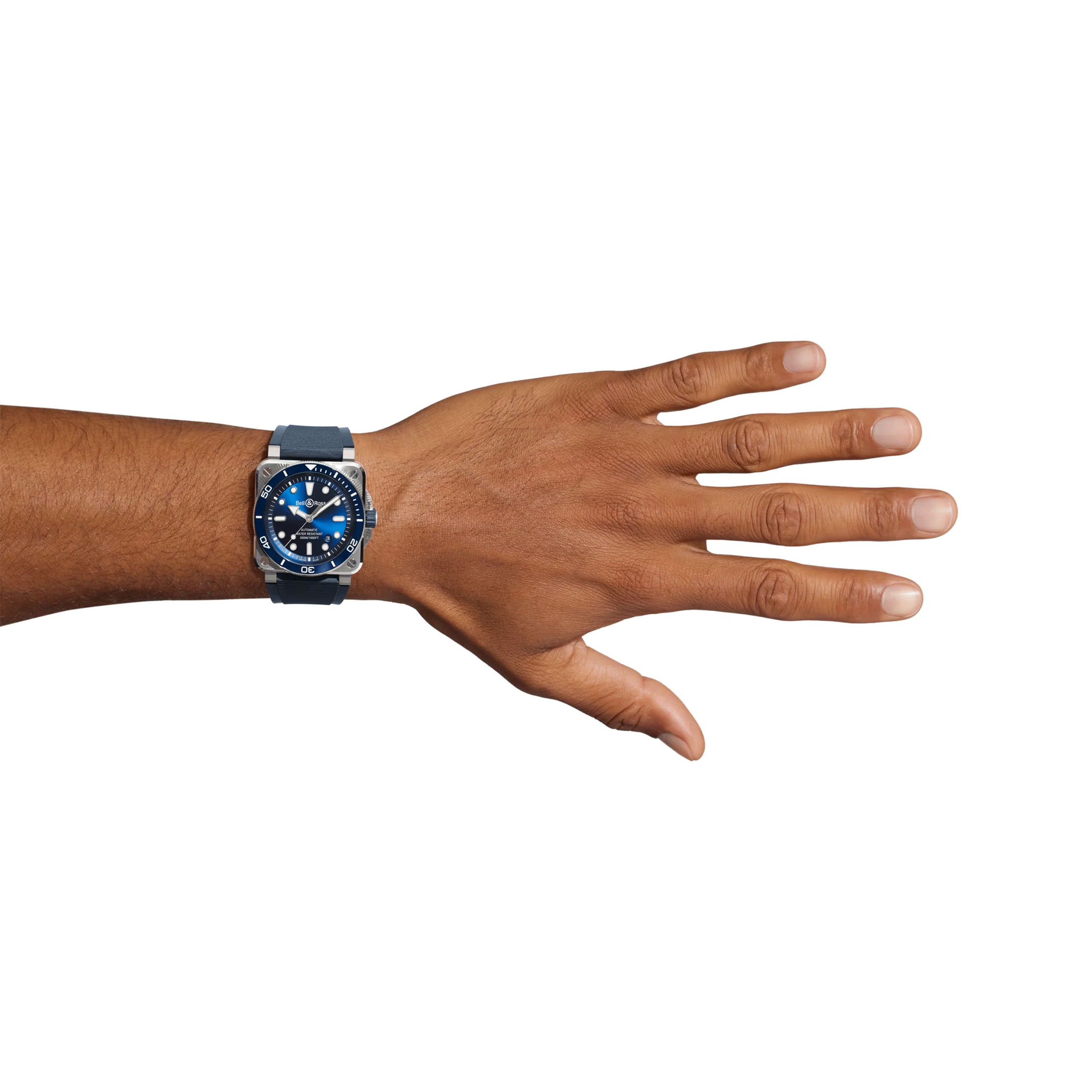 Bell & Ross BR 03 Diver Blue Steel automatic blue dial rubber strap 42 mm