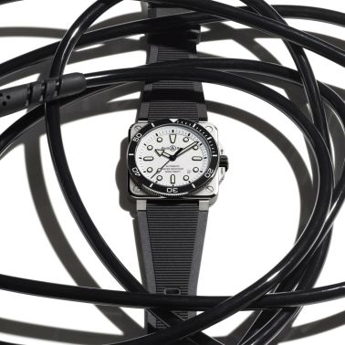 Bell & Ross BR 03 Diver White Steel automatic white dial rubber strap 42 mm