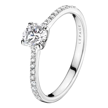 Solitaire Lepage Demoiselle en or blanc diamants
